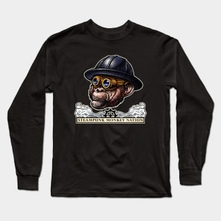 Steampunk Monkey Nation Long Sleeve T-Shirt